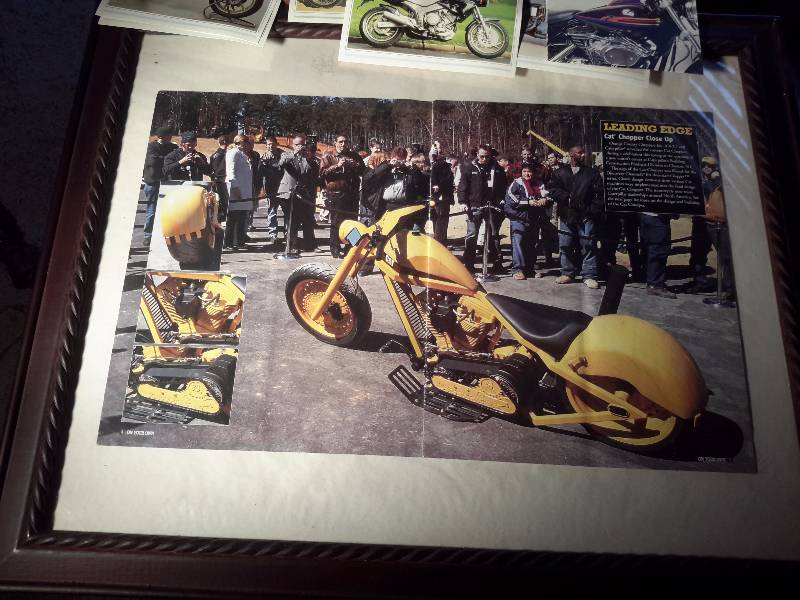 LEADING EDGE, Cat Chopper Closeup.. Misc. Motorcycle photos.
