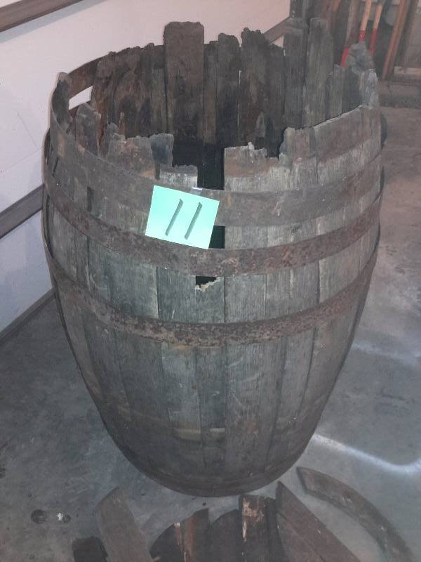 Wood Whisky Barrel.. 24in diameter x 36in h.. All Rings there