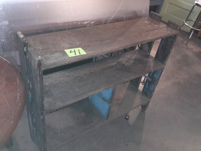 PRIMITIVE Wood Shelf.. 43 in x 12in x 37 12 in