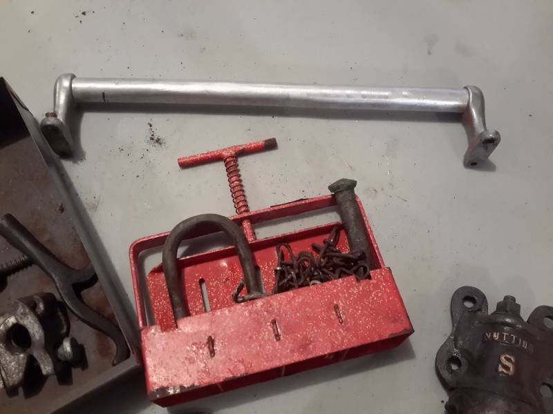 Industrial Salvage items,  includeing  Very old NUTTING CART Caster  metal cabinet drawer, towel rack,