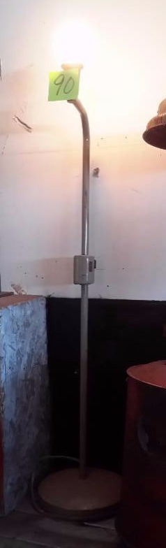 Vintage pole lamp with Down directed night light.. Tested and works well.