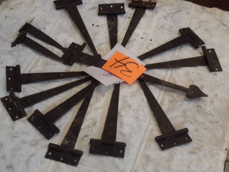 Large lot of Black metal KNOX hinges