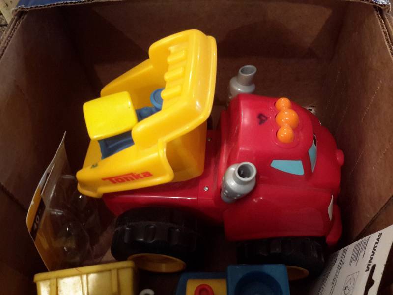 Misc. Toys, File Cabinet and Electrical Items and other in drawers