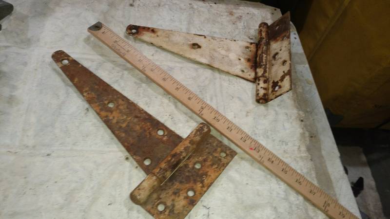 2 Large V Shaped Hinges..