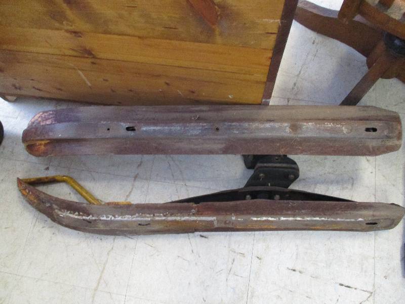 lot 43 image: 1970s Snowmobile Skis
