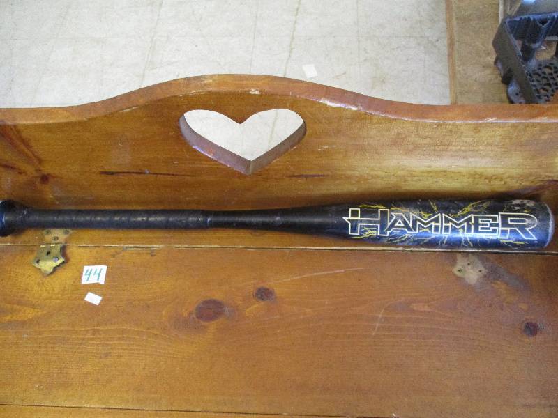 lot 44 image: Storage bench and Baseball Bat