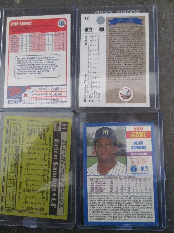 lot 47 image: Deion Sanders Baseball Cards
