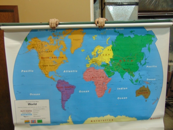 lot 41 image: (2) Retractable Maps