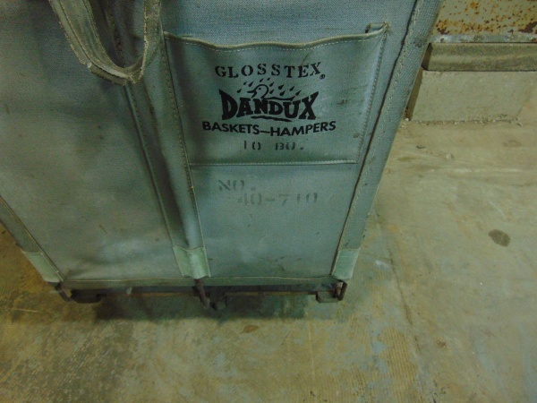 lot 28 image: Vintage Laundry Basket on Wheels