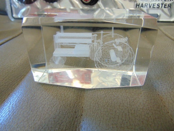 lot 170 image: Farmall Collector Plate and Glass Tractor Cube