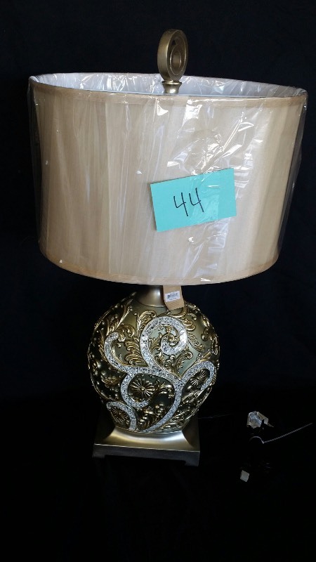 Gold and Ceramic Table Lamp