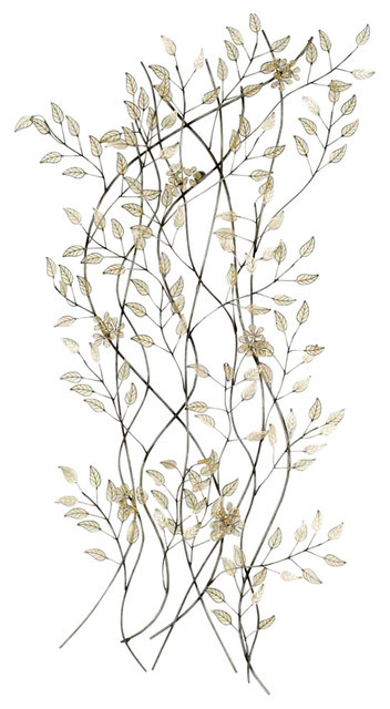 Wall Decor Flowers and Leaves, 3 ft tall