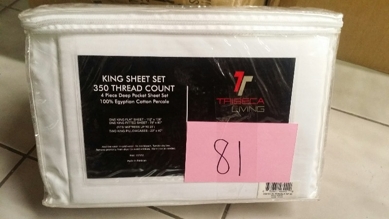 350 Thread Count King Sheet Set White