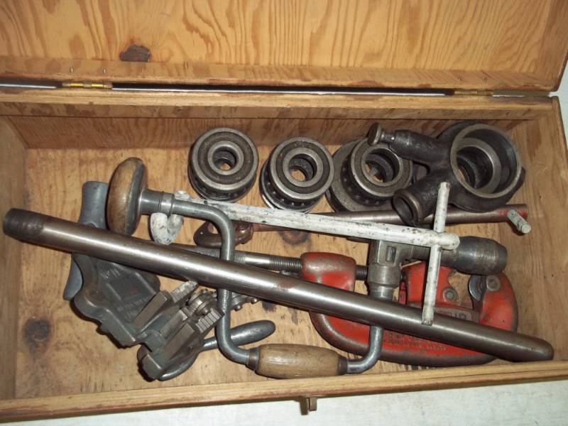 Ridgid Pipe Cutters set with dies