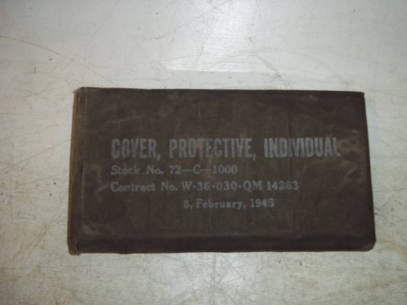 Blister Gas protective cover Dated 1945