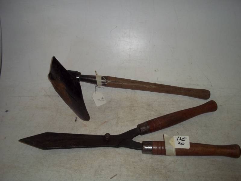Shovel and Hedge Trimmers