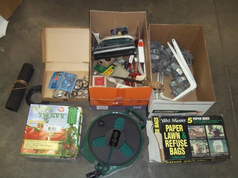 Shelf Brackets, Clamps and assorted items