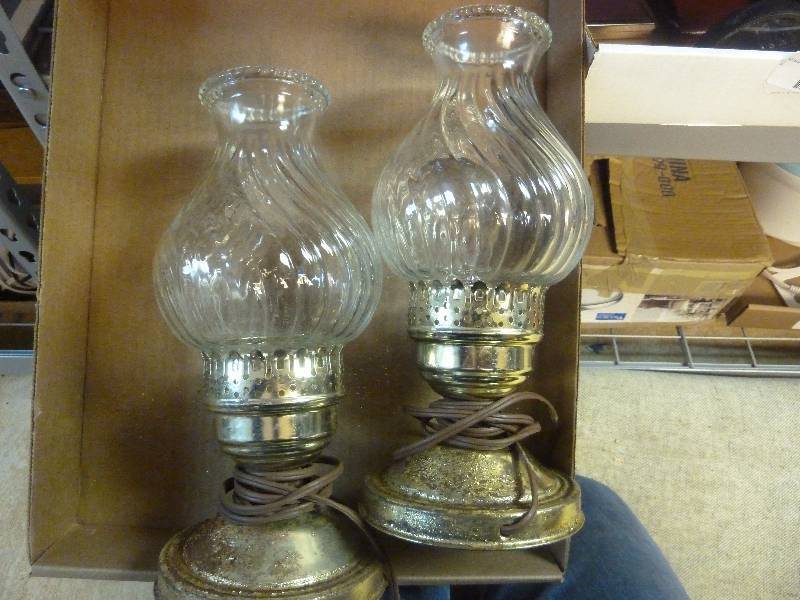 Electric Hurricane Style Table Lamps