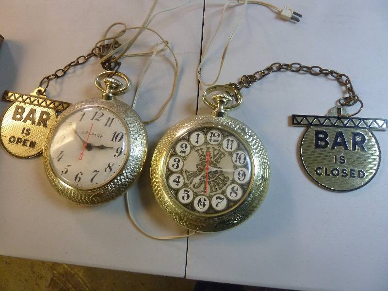 Vintage Spartus Bar Clocks