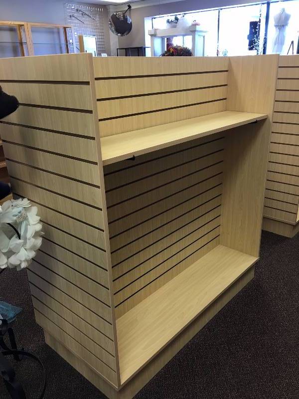 4-Sided Slat Wall Display Unit