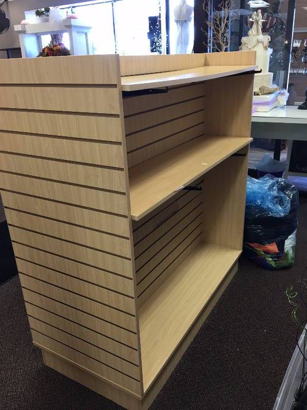 4-Sided Slat Wall Display Unit