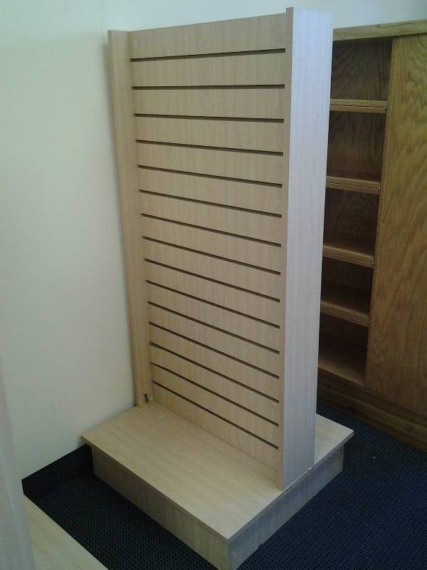2-Sided Slat Wall Display Unit