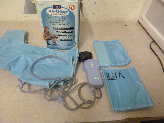 lot 10 image: Igia Air-O-Sage Air Driven Leg Massager