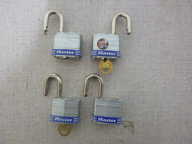lot 24 image: 4 Master Padlocks