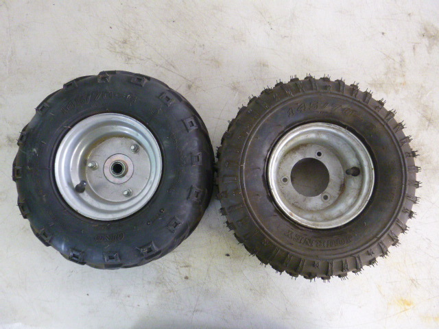 lot 224 image: 2 ATV Tires with 3 Hole Rims