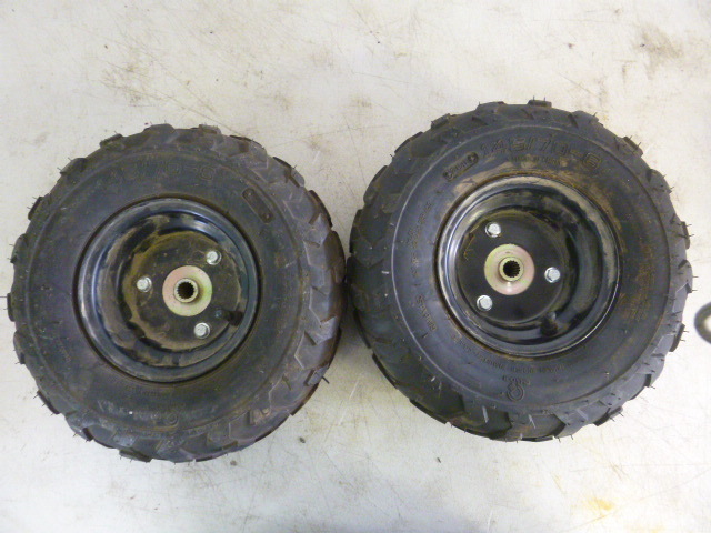 lot 227 image: 2 ATV Tires with 3 Hole Rims