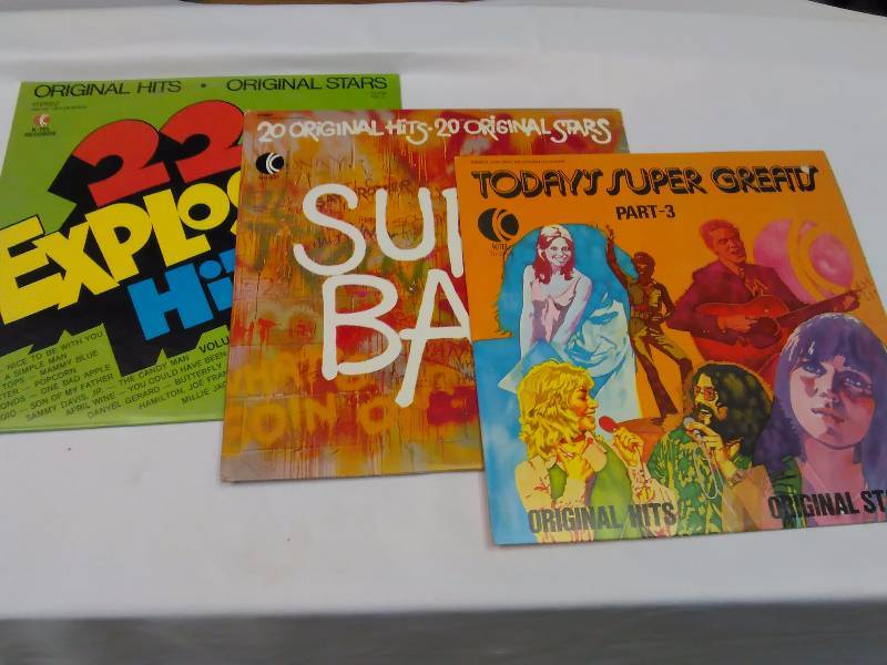 lot 5 image: K-Tel (3) 22 Explosive Hits, Super Bad, Todays Super Greats -  part 3