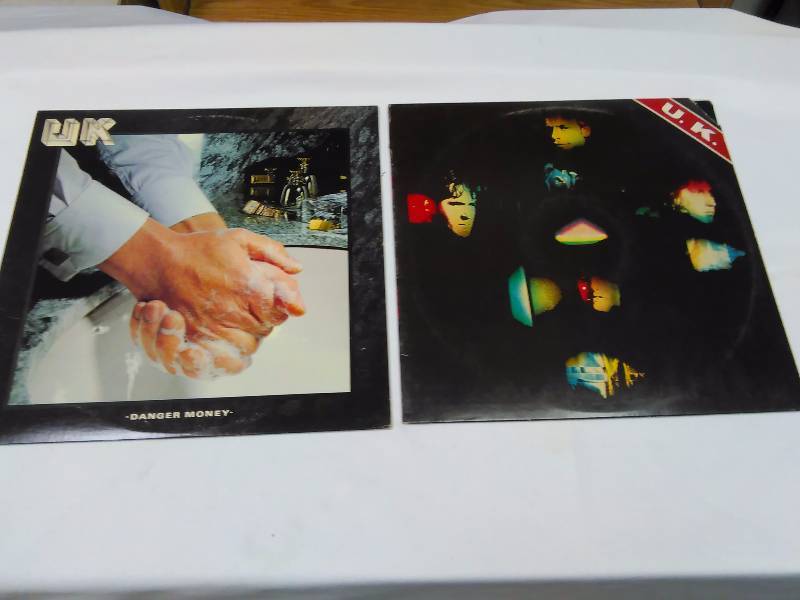 lot 9 image: U.K. (2) Danger Money, U.K. (self-titled)