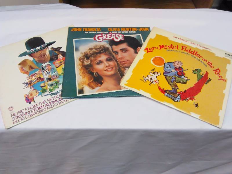 lot 55 image: Billy Jack, Fiddler on the Roof, and Grease ( double album set)