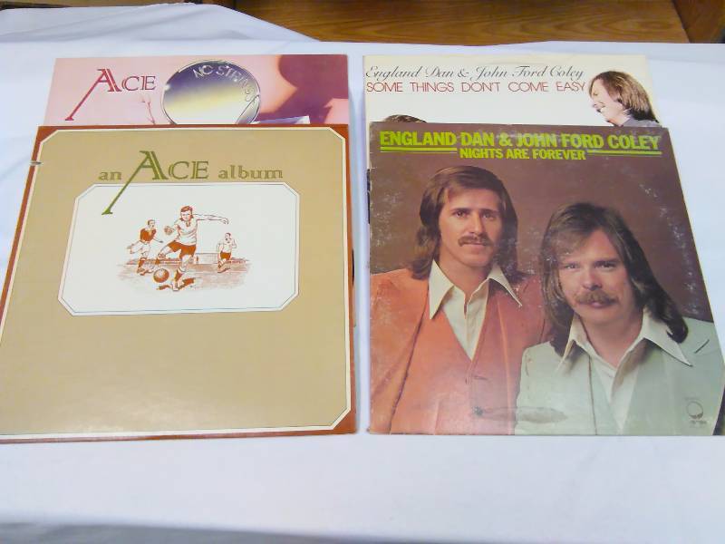 lot 56 image: Ace (2) and England Dan And John Ford Coley (2) Ace No Strings and Ace England Dan And John Ford Coley  Nights are Forever, Somethings Dont Come Easy