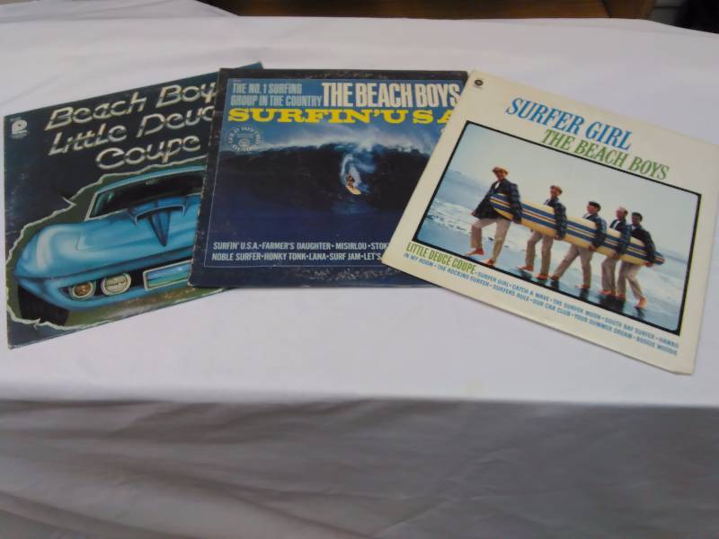 lot 65 image: Beach Boys (3) Surfin USA, Little Duce Coup, Surfer Girl