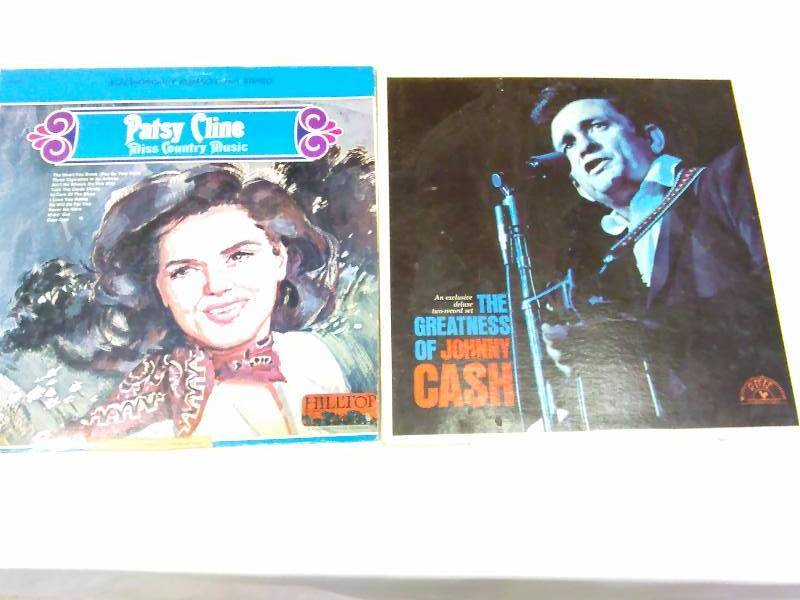lot 67 image: Patsy Cline andf Johnny Cash (double album set)