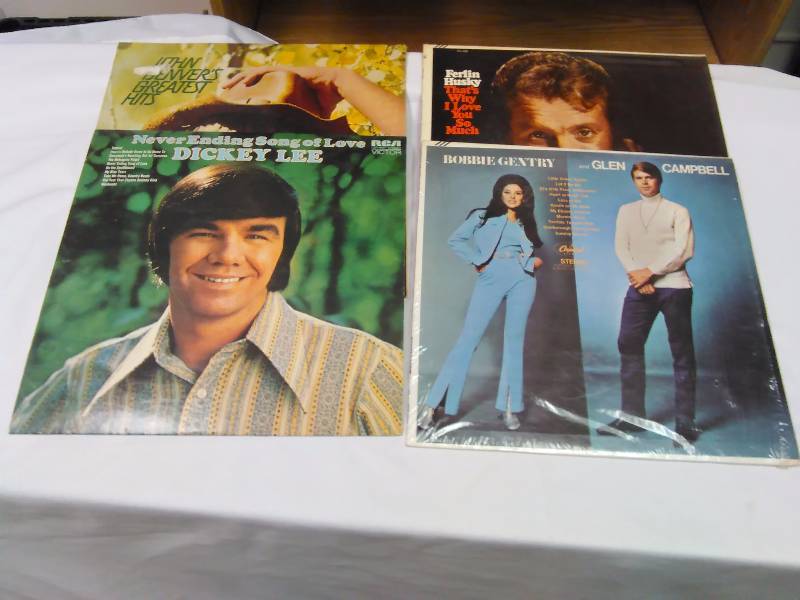 lot 70 image: John Denvers Greatest Hits, Dicky Lee  Never Ending Song of Love, Ferlin Husky  Thats why I love you so much and Bobby Gentry with Glenn Campbell