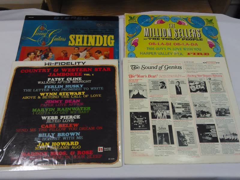 lot 89 image: Compilation Albums (4) Country and Western Star Jamboree, Shindig Living Guitars, The Sound of Genius, The Million Sellers
