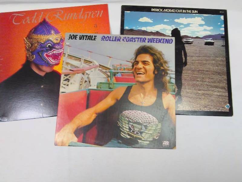 lot 150 image: Male Solo Rock (3) Joe Vitale Roller Coaster Weekend, Todd Rungren Acapella Patrick Moraz Out in the Sun