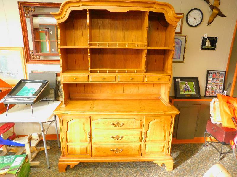 lot 2 image: Vintage China Cabinet - Country Manor by Thomasville