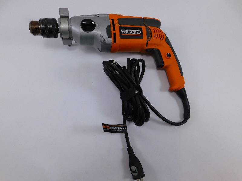 lot 3 image: Ridgid 8.5 Amp 12 in. Heavy Duty 2Speed Hammer Drill - Tested, Works