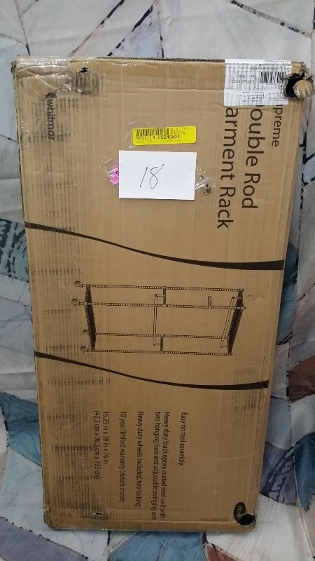 lot 18 image: Supreme Double Rod 38W Garment Rack