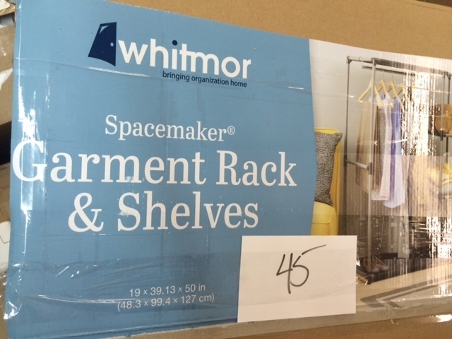 lot 45 image: Whitmor Spacemaker, Garment Rack& Shelves