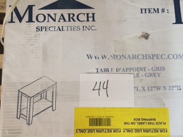 lot 44 image: Monarch End Table Finish Gray