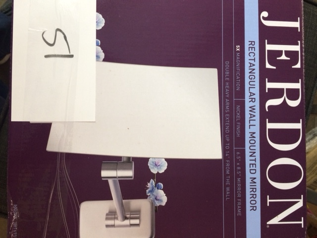 lot 51 image: Jerdon Rectangular Wall Mount Mirror