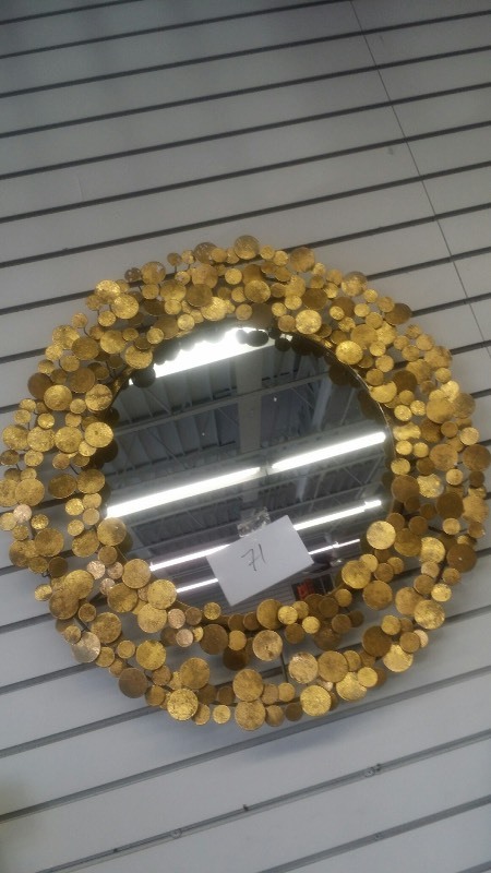 lot 71 image: Gold Coin Wall Mirror