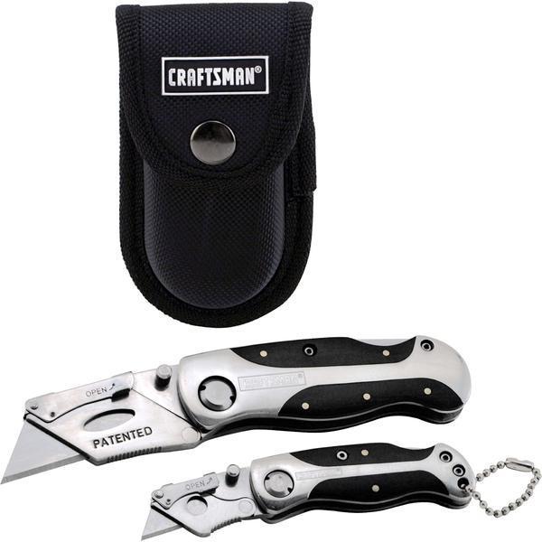 lot 22 image: Wood Handle Lockback Utility Knife 3pc Set