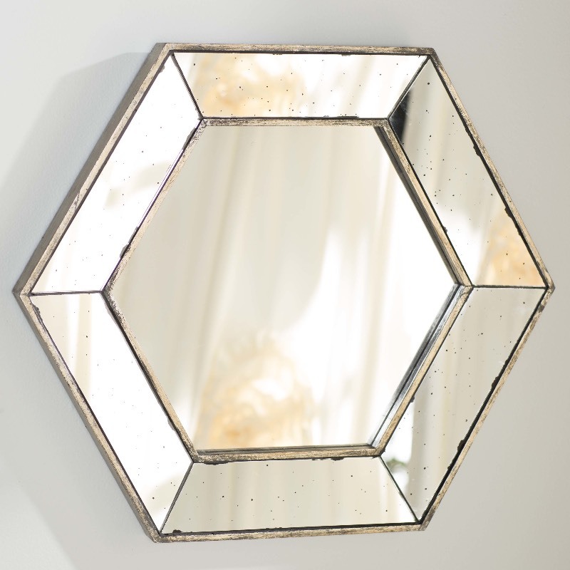 lot 25 image: Gia Hexagon Wall Mirror