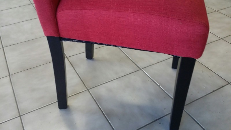 lot 1 image: Highback Dining Chair Plush Red