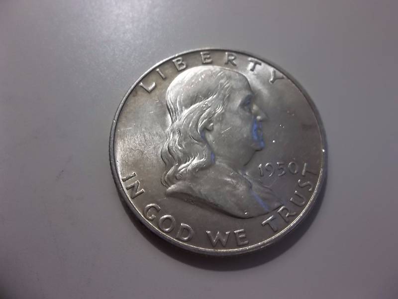1950 D Franklin Half Dollar  BU Full Bell